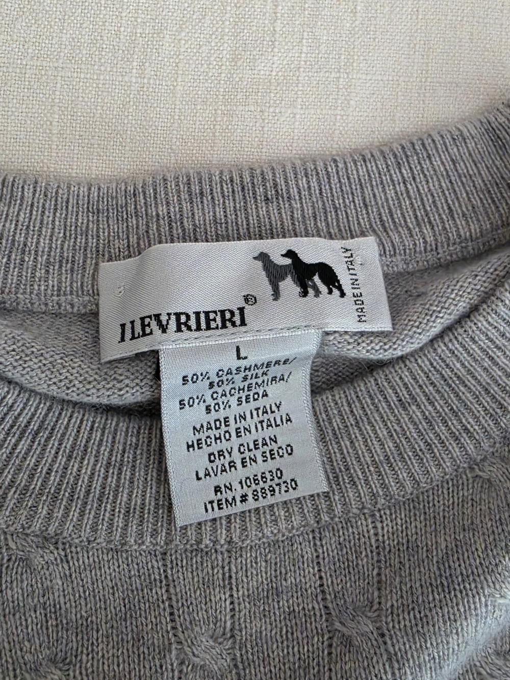I Levrieri Men's Light Gray Cashmere-Silk Crewneck Sweater